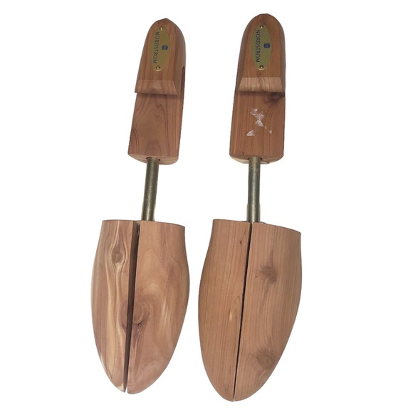 Nordstrom Wooden Shoe Tree Keeper Set of 2 Brown Wood Size XL - Picture 1 of 9